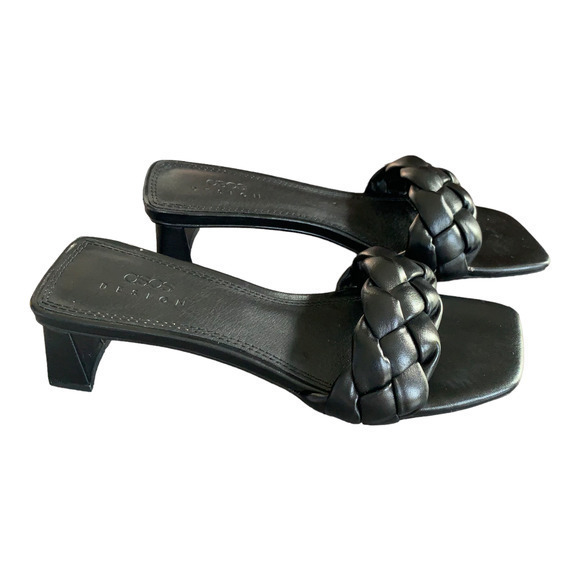 ASOS Raid Wide Fit Sandra‎ Braided Mules in Black Sz 38 - Picture 4 of 4